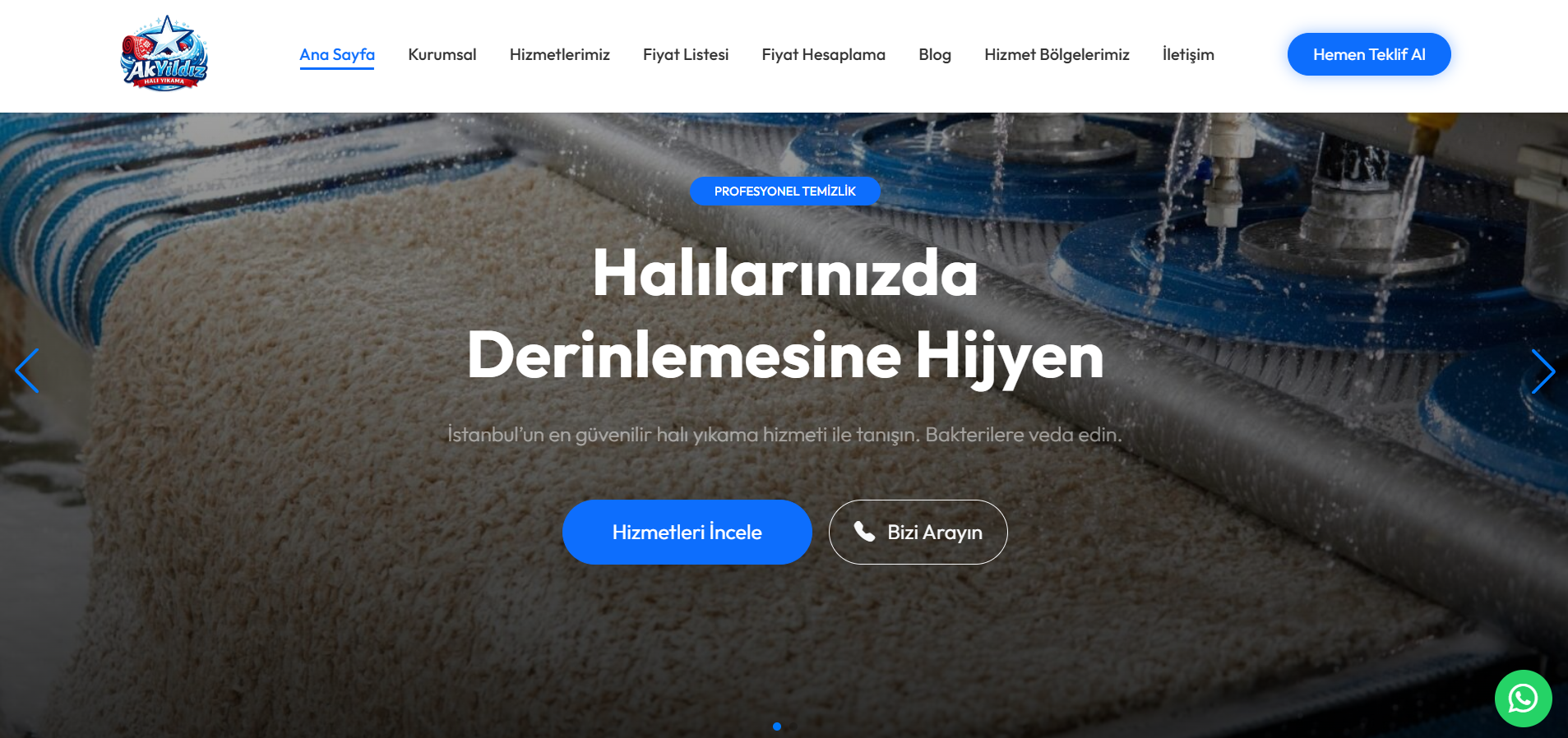 Akyıldız Halı Yıkama - Web Tasarım ve SEO Projesi