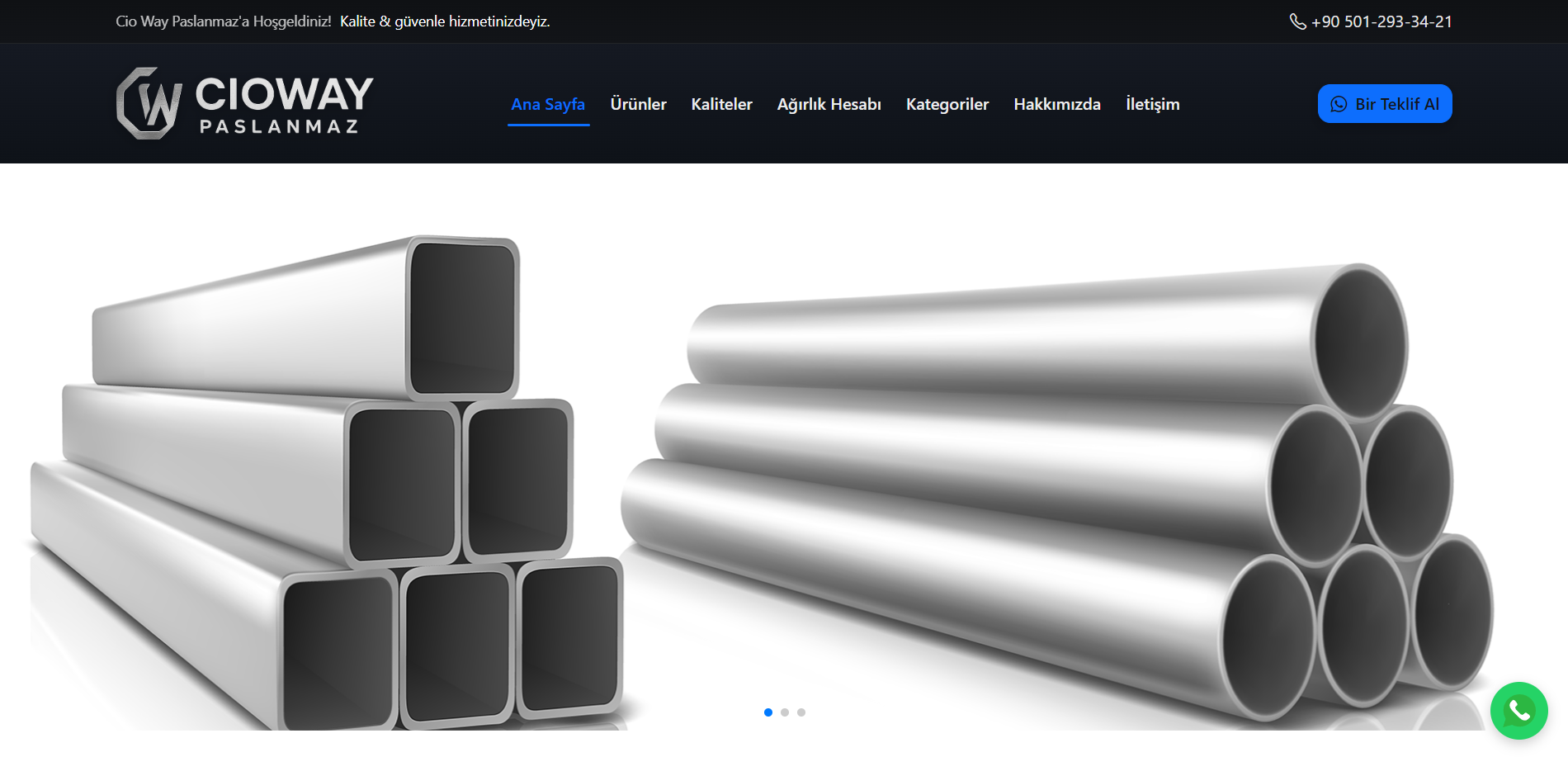 Cioway Paslanmaz - Web Tasarım ve SEO Projesi